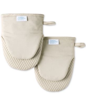 Town & Country Living Basics Silicone Basketweave Mini Oven Mitts, Set of 2 - Macy's