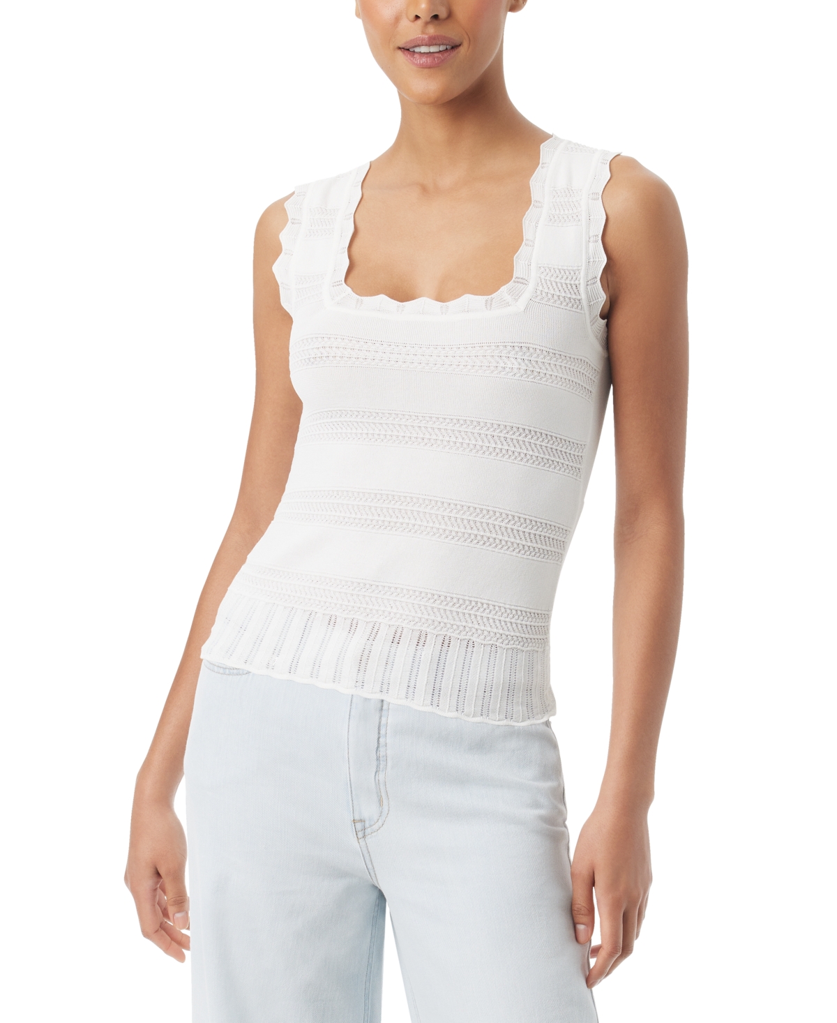 Women's Azariah Square-Neck Knit Tank - Bright White