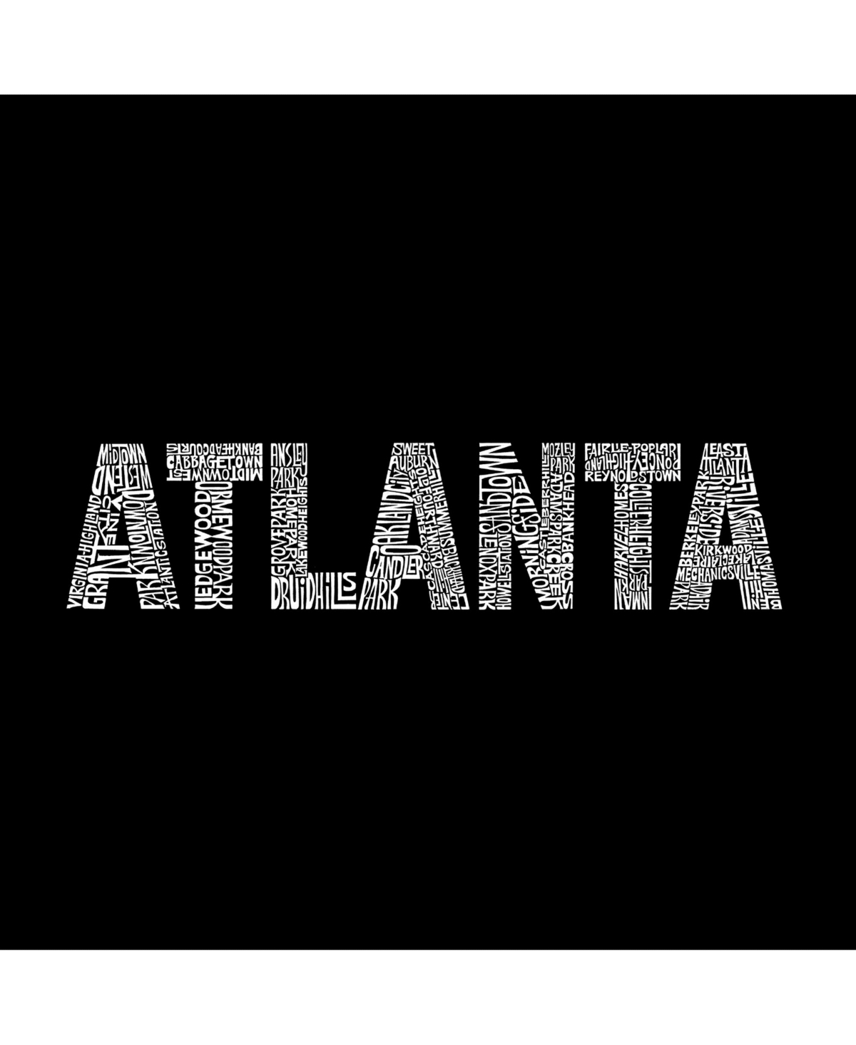 La Pop Art Boys Word Art T-shirt - Atlanta Neighborhoods