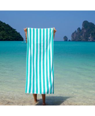 California Cabana Beach Towel (4 Pack, 30x70 in.), Striped, Soft Ringspun Cotton, Oversized Cabana Pool Towel