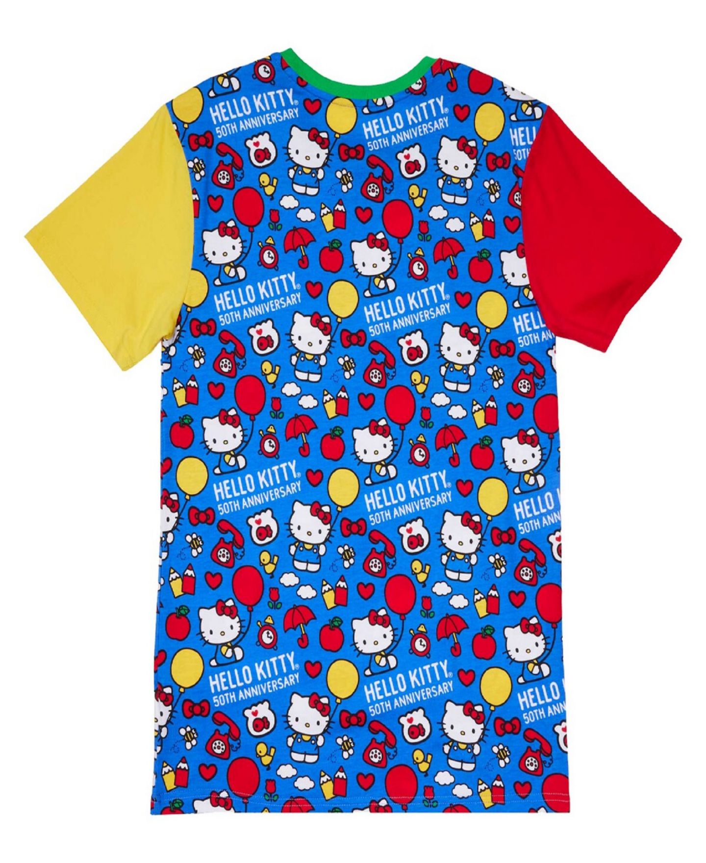 Футболка Loungefly Unisex Blue Hello Kitty 50th Anniversary Allover Print, цвет: Синий — фото 3