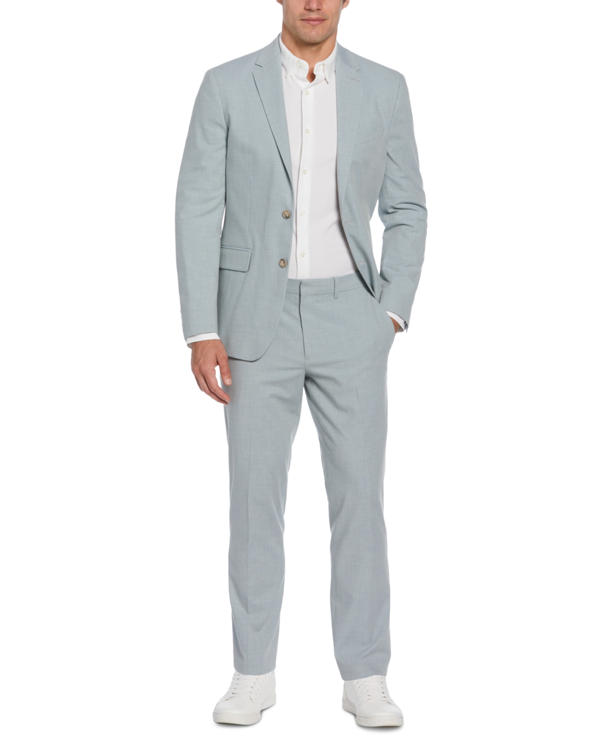 Shop Perry Ellis Men's Tua Slim Fit Stretch Tech Suit Jacket In Citadel