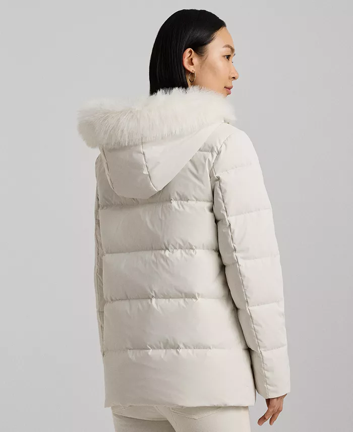 Women's Faux-Fur Hooded Puffer Coat - thumbnail 2