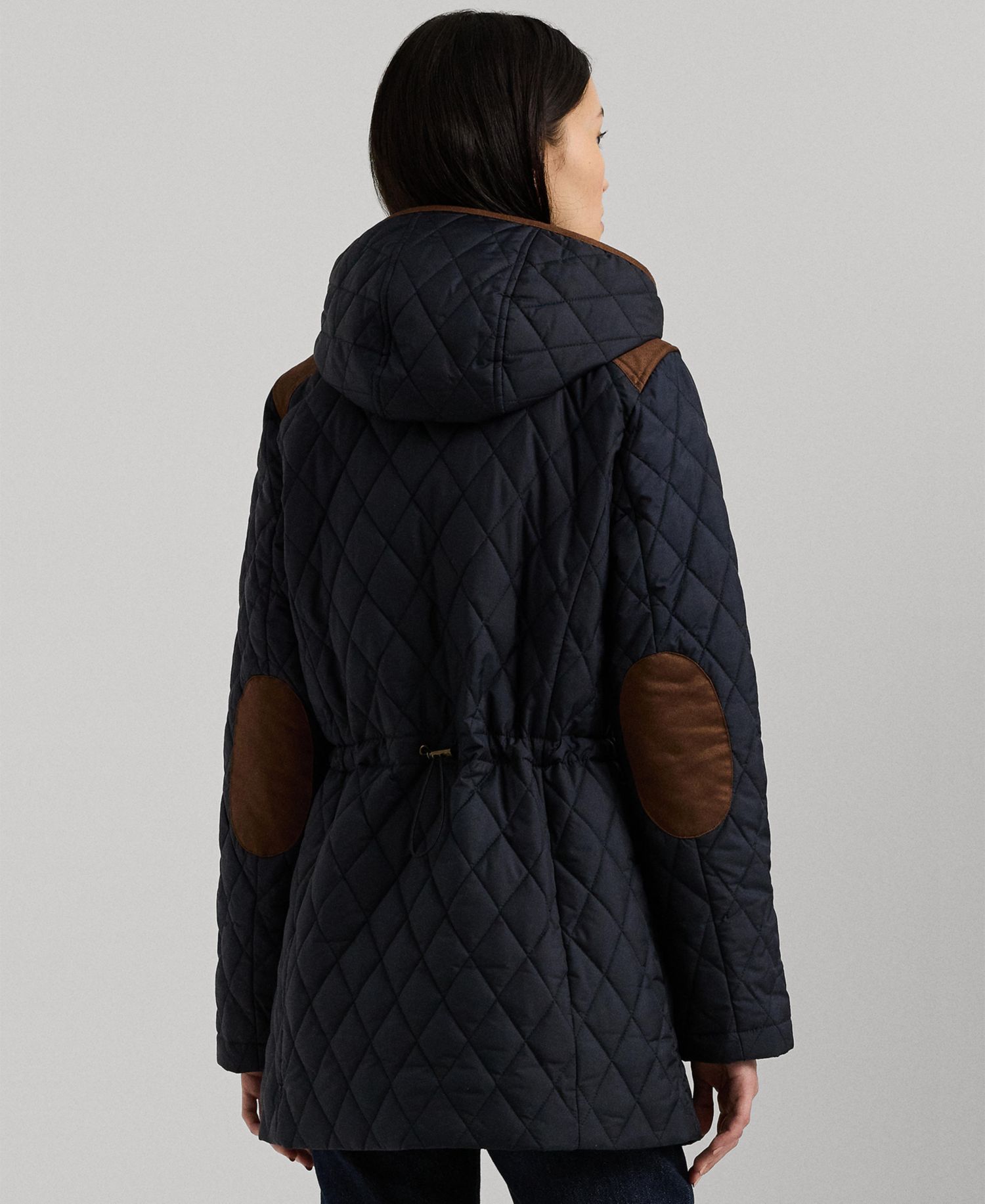 Petite Hooded Quilted Anorak Coat