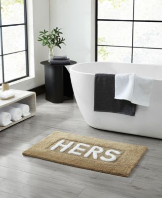 Hers Cotton Bath Rug, 21" x 34"