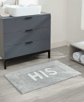 His Cotton Bath Rug, 21" x 34"
