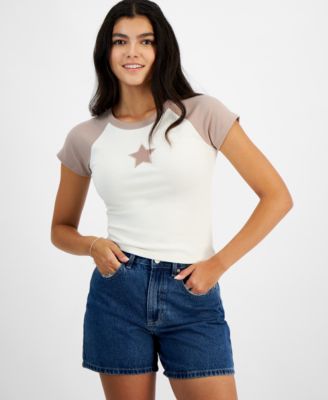 Top Rayé Hippie Rose - Taille Juniors Medium, Finition 'lettuce Edge' Noir Et Blanc