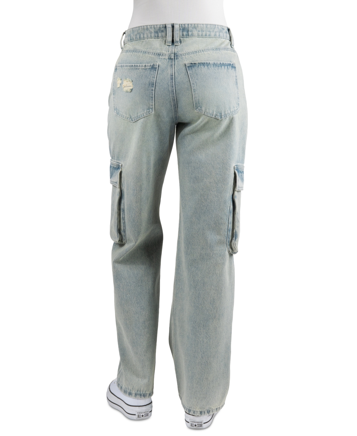 Indigo Rein Juniors' Cotton High-Rise Curvy Skater Jeans