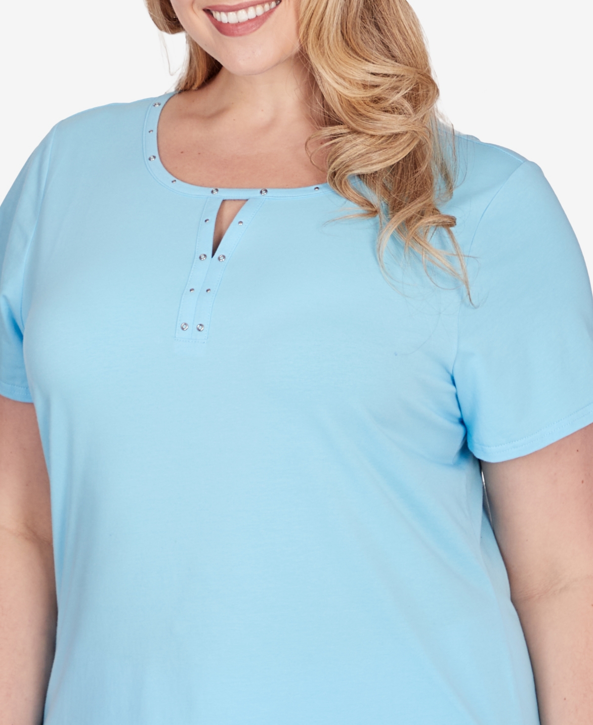Hearts Of Palm Plus Size Feeling The Lime Short Sleeve Top