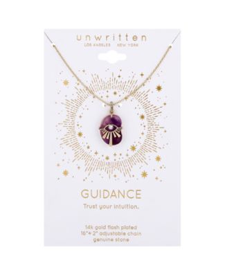 Crystal Amethyst Evil Eye Pendant Necklace