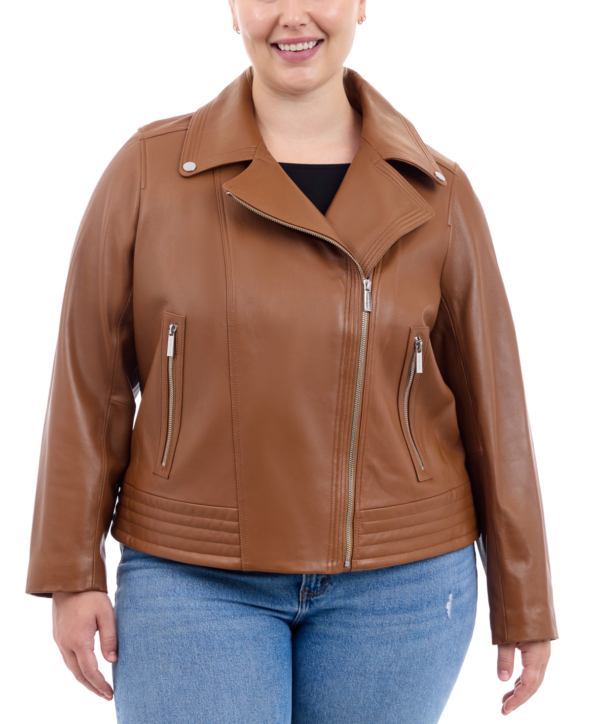 Michael kors plus size leather jacket outlet