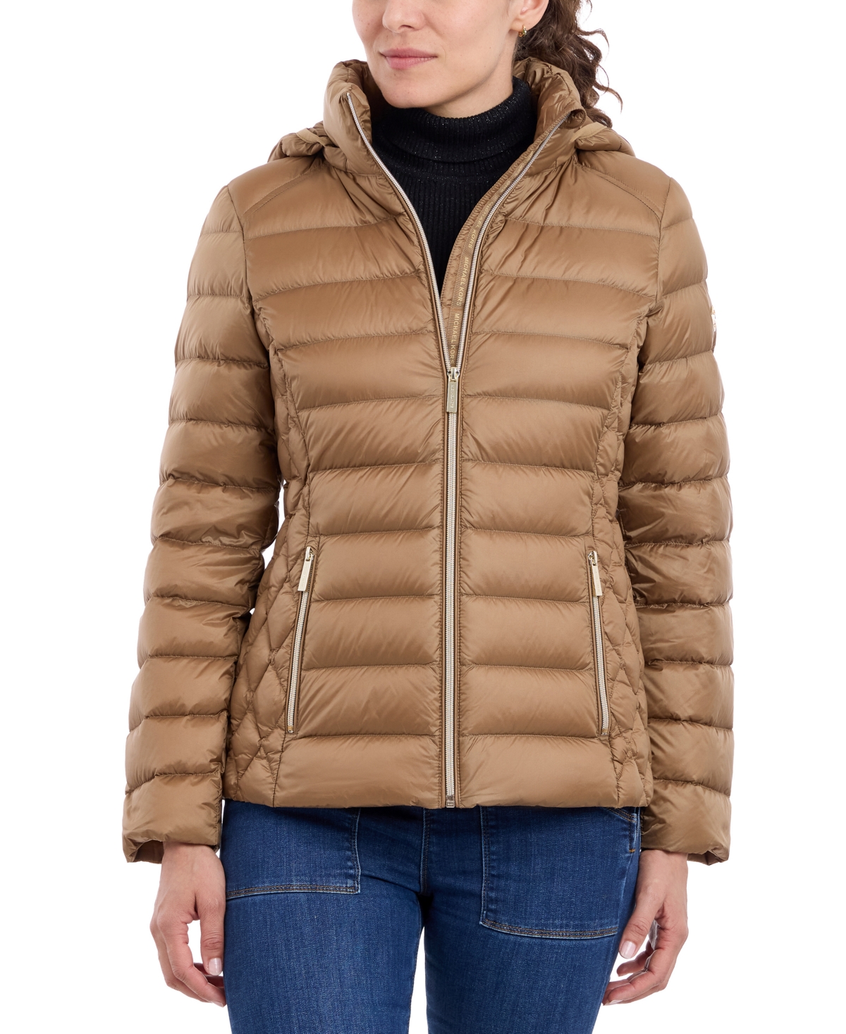 MICHAEL KORS MICHAEL MICHAEL KORS WOMEN'S HOODED PACKABLE DOWN PUFFER COAT, CREATED FOR MACY'S 