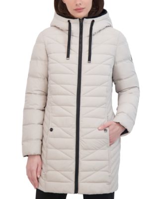 Nautica Women's Faux-Fur-Trim Hooded Packable Puffer Coat - Macy's