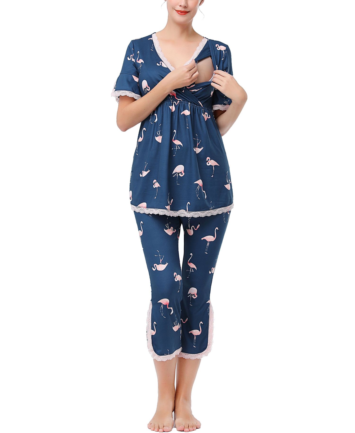 Maternity Koi Nursing Pajama Set