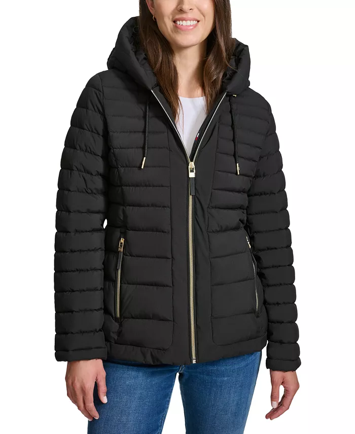 Women's Hooded Packable Puffer Coat - thumbnail 7