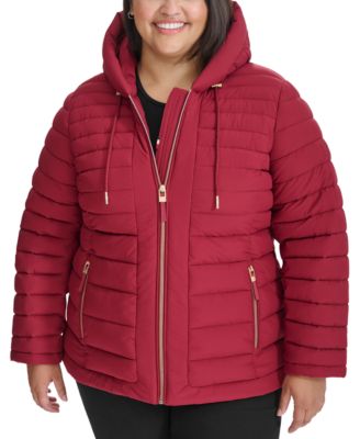 Plus Size Hooded Packable Puffer Coat, Created for Macy's