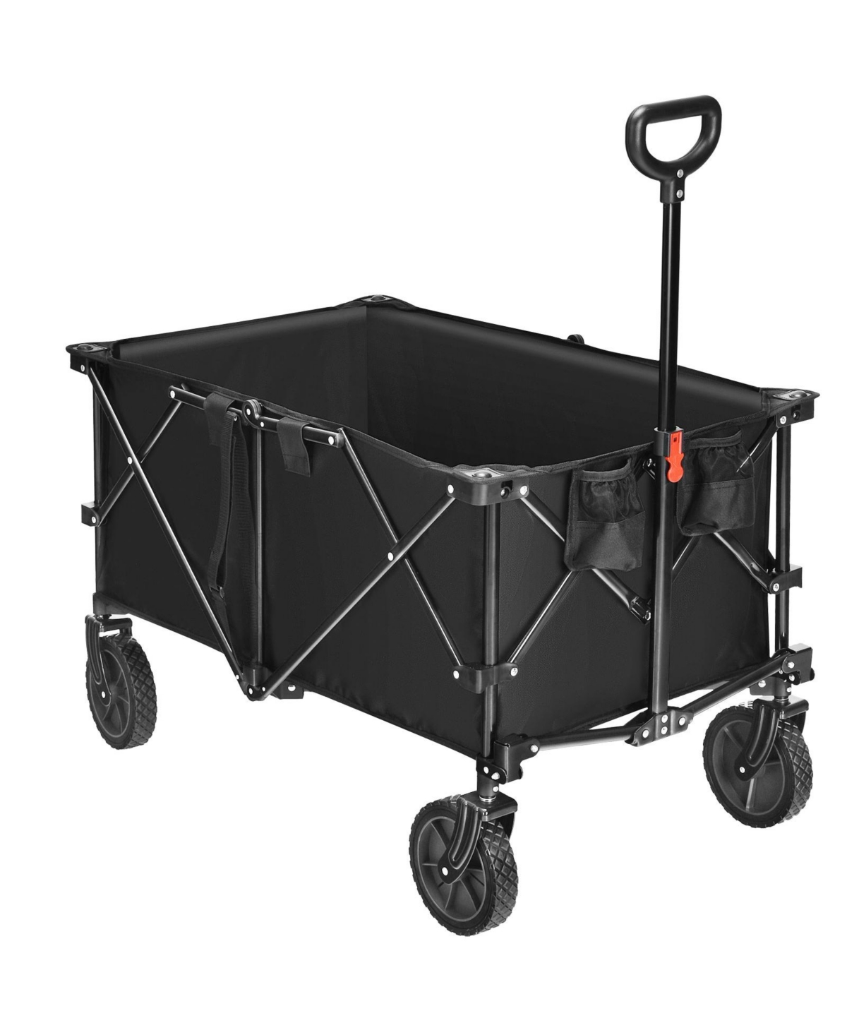 Outdoor Utility Garden Trolley Buggy -Black - Black