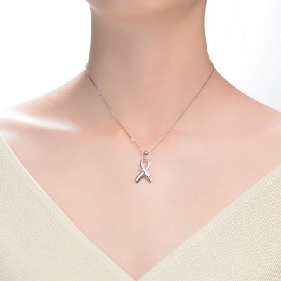 Sterling Silver 18K Rose Gold Plated Infinity Loop Necklace