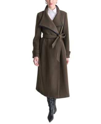 新作セール DKNY ロング WRAP COAT マキシコート DKNY Women's Plaid Maxi Wrap Coat Grey Sz M | eBay