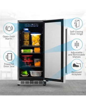 15" 3.2 Cu. Ft. Commercial Stainless Steel Built-in Beverage Refrigerator, Weatherproof and Outdoor Rated