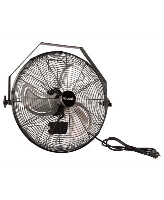 18" High Velocity Wall Mount Fan, Heavy Duty Outdoor Fan, Adjustable Tilt and 3 Speeds up to 4012 CFM, Pull Chain Switch