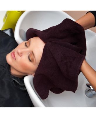 Bleach-Safe Cotton Salon Towels (12 Pack), Jr. Size 16x27 in., Solid Color, Absorbent Hair Drying Towel, Perfect for Salon and Spa