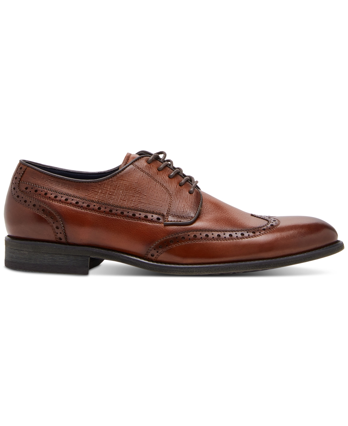 Steve Madden Men's Amir Classic Wingtip Oxford Dress Shoe -tan