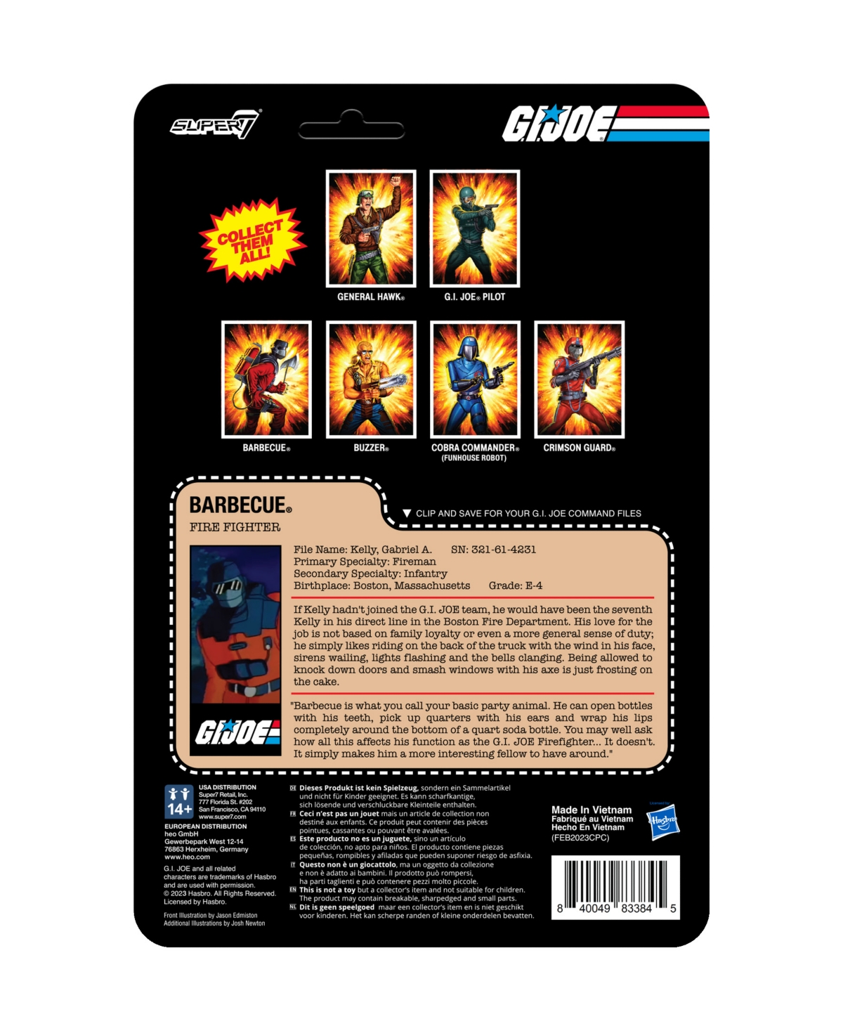 G.i. Joe Reaction Figures Wave 7 - Barbecue