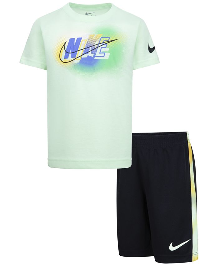 Nike Little Boys Hazy Rays Graphic T-Shirt & Mesh Shorts, 2 Piece Set ...