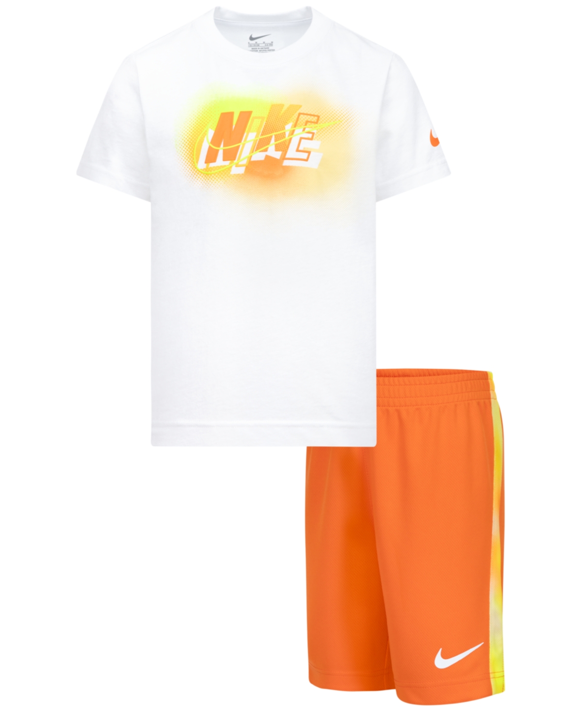Shop Nike Little Boys Hazy Rays Graphic T-shirt & Mesh Shorts, 2 Piece Set In Nysafety