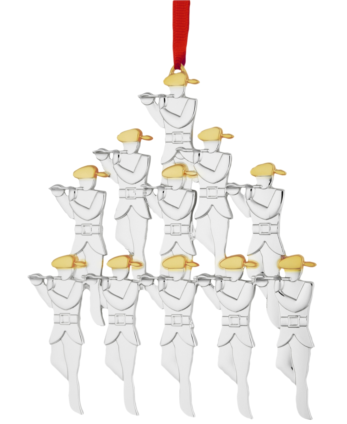 Nambe Pipers 12 Days Of Christmas Holiday Ornament In Silver