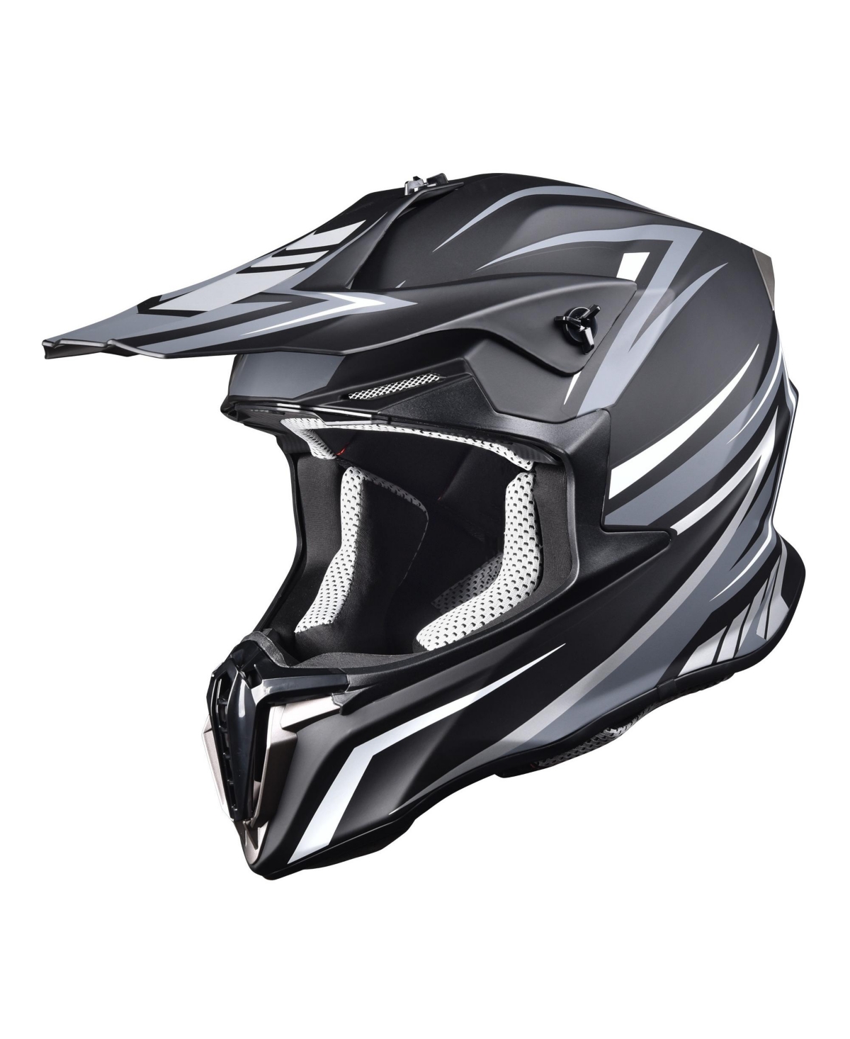 Offroad Full Face Motorcycle Helmet Motocross Dirt Bike Atv Dot Approved L - Black