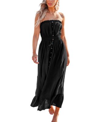 sachin and babi light blue dress Famnbro Womens Tube Dress Strapless Sexy Off Kuwait