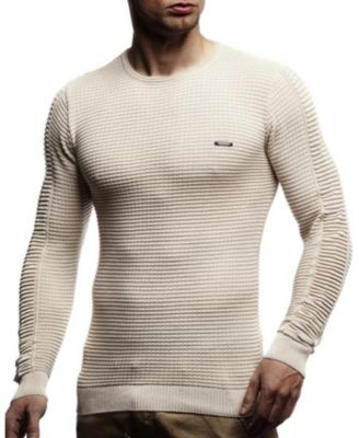 Лейф Нельсон Leif Nelson Мужской свитер пуловер с капюшоном Базовая толстовка с круглым вырезом и длинным рукавом Slim Fit