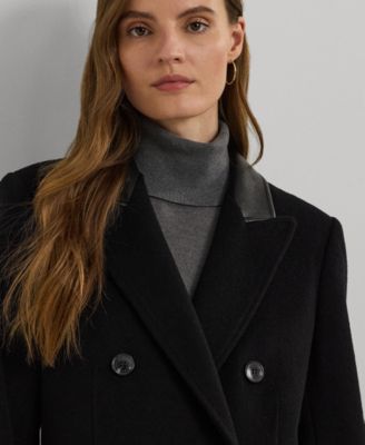 Lauren Ralph Lauren Women's Faux-Leather-Trim Double