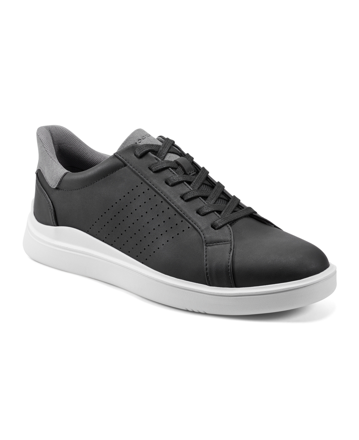 Shop Rockport Men Tristen Step Activated Lace Up Sneaker In Black