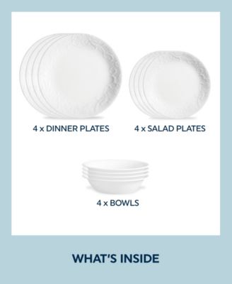 Bella Faenza 12 Pc. Dinnerware Set, Service for 4