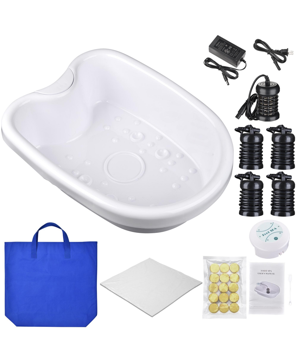 Ionic Detox Foot Bath Basin Machine Kit with 5 Arrays Carrying Bag Spa Home - Open Miscellaneous