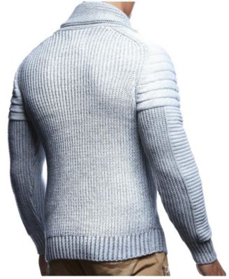 Leif Nelson Мужской вязаный пуловер Leif Nelson LN5225 размер XL Черный-антрацит 9990₽