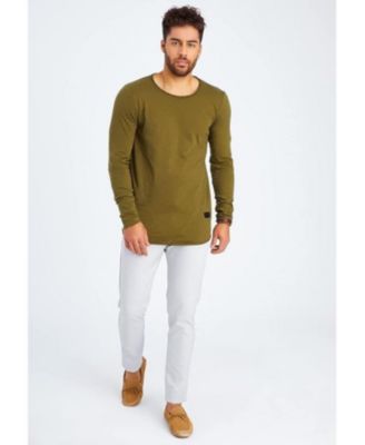 Men's Slim Fit CrewNeck Long T-Shirt | Classic Stylish Longsleeve Round Neck