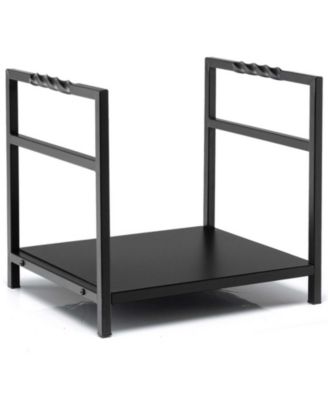Firewood Log Rack with Handle and Raised Feet Metal Firewood Storage Holder