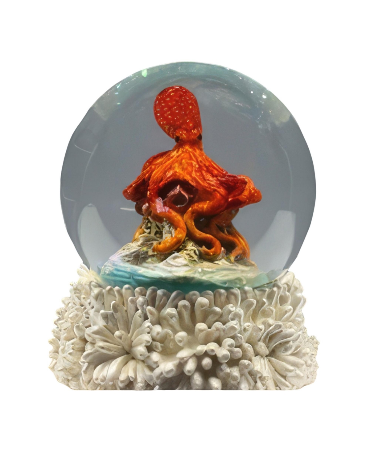 3.25"H Octopus Snow Globe Home Decor Perfect Gift for House Warming, Holidays and Birthdays - Multicolor