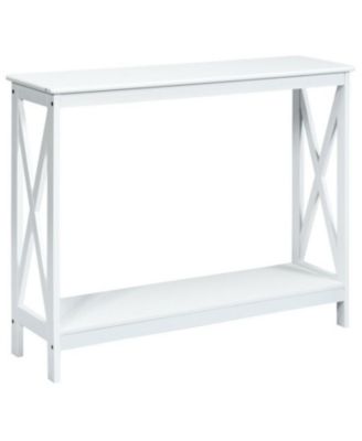 2-Tier Console X-Design Sofa Side Accent Table