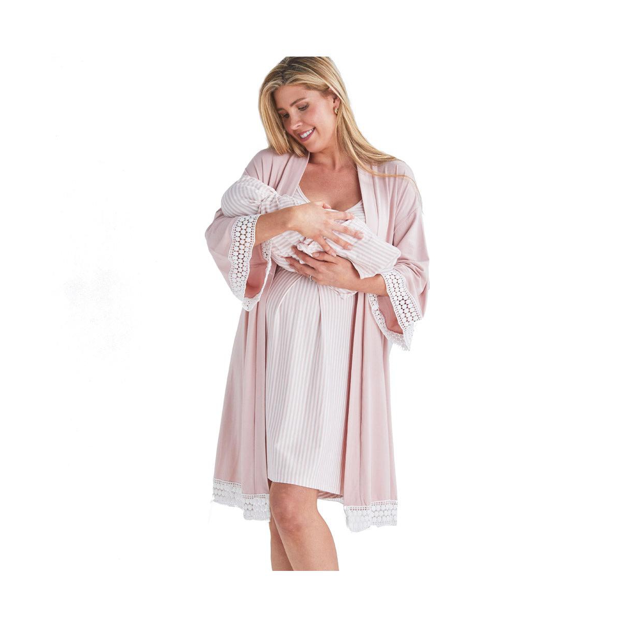 Maternity Angel 3 pieces sleepwear set - Pink