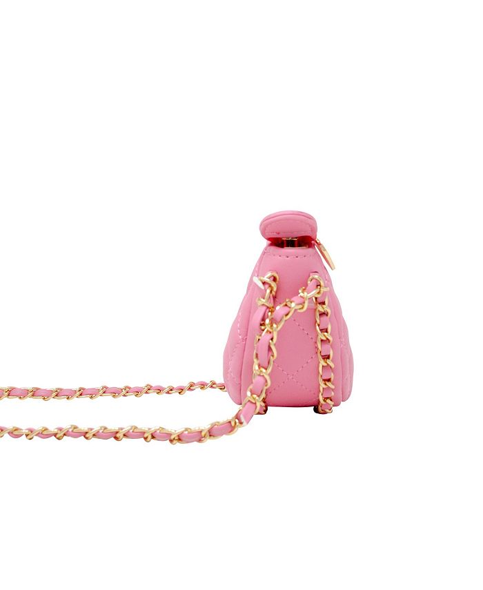 Tiny Treats + Zomi Gems Girls Tiny Quilted Chain Wrapped Hobo Bag, Pink - Macy's