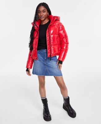 S13 Women's Lexie Hooded Water-Resistant Puffer Coat - Macy's