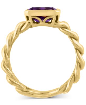 EFFY&reg; Amethyst Chain Link Statement Ring (1-3/8 ct. t.w.) in Gold-Plated Sterling Silver