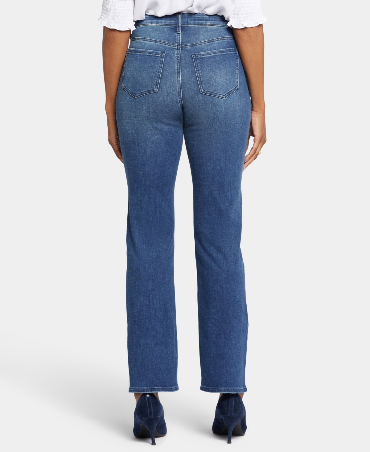 Shop Nydj 's Relaxed Straight Jeans In Bluewell