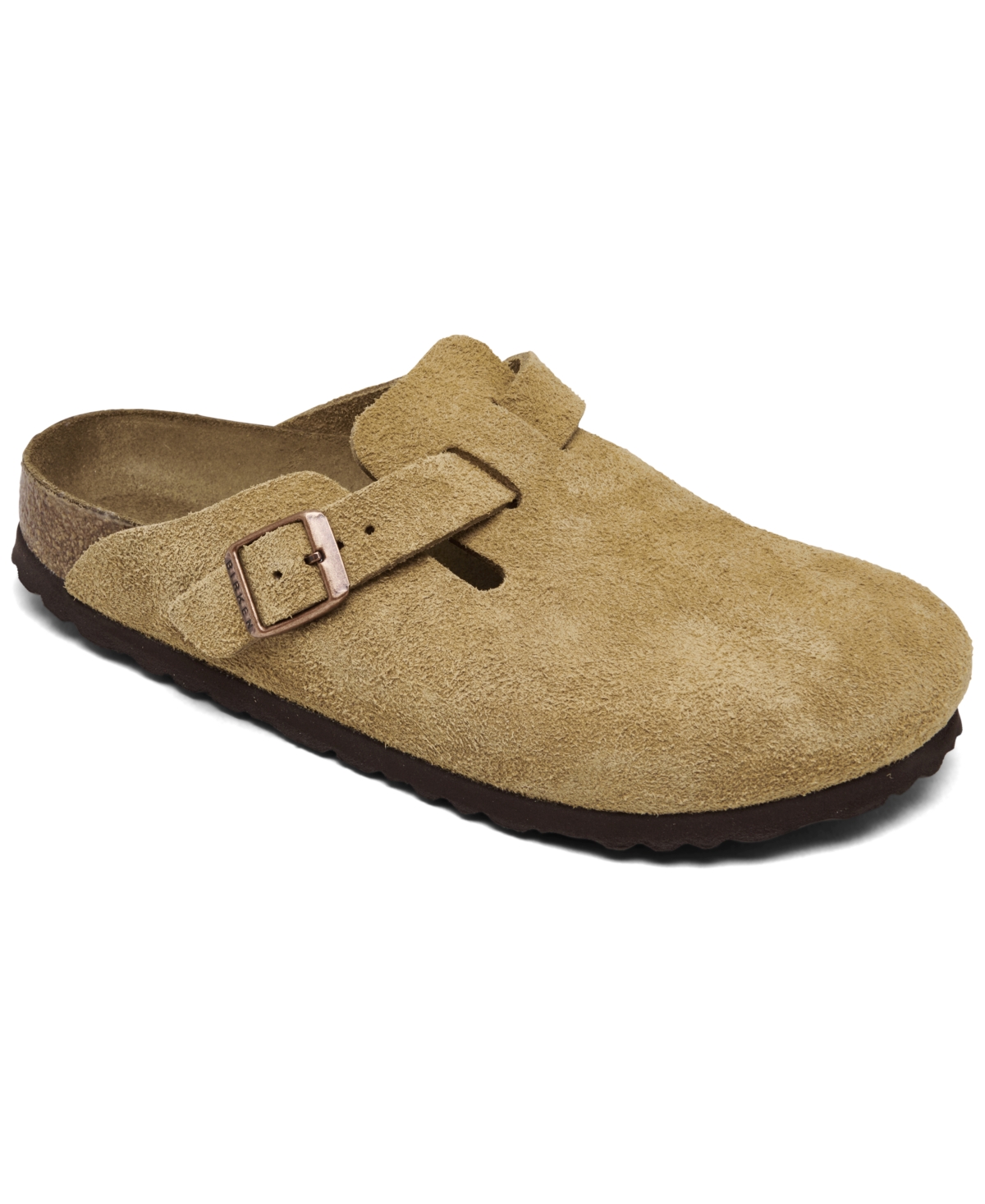 Women's Boston Suede Leather Clogs from Finish Line - Faded Khaki