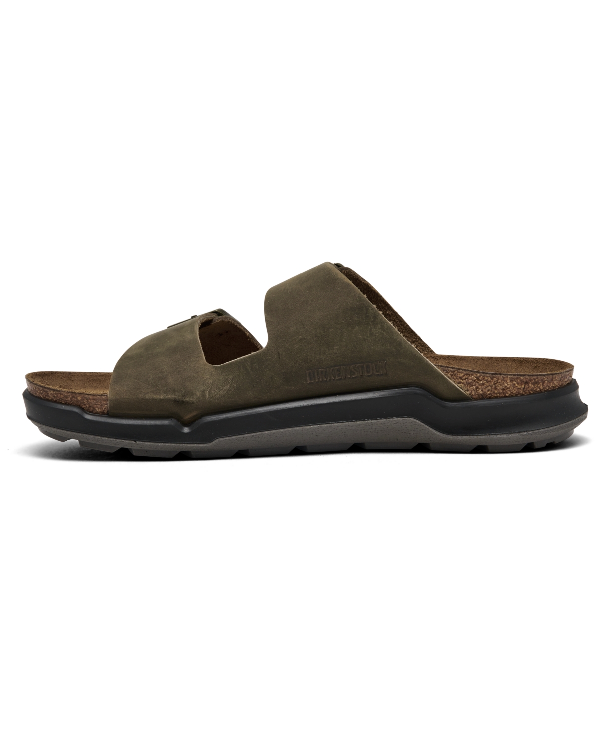 Shop Birkenstock Men's Arizona Crosstown Natural Leather Oiled Two-strap Sandals From Finish Line In Green